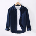 Men's Long Sleeve Cotton Linen Shirt | Breathable Button-Down