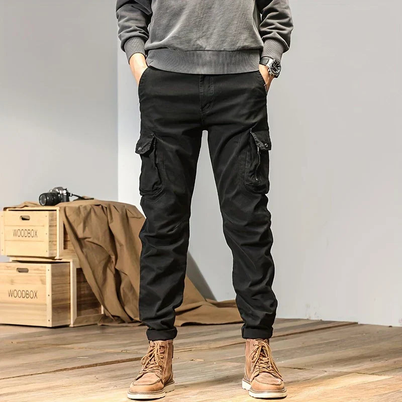 Men's Cargo Joggers, Cotton Streetwear Jogger Pants