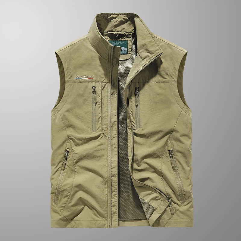 Men's Multi-Pocket Fishing Vest - Breathable Lightweight Outdoor Vest