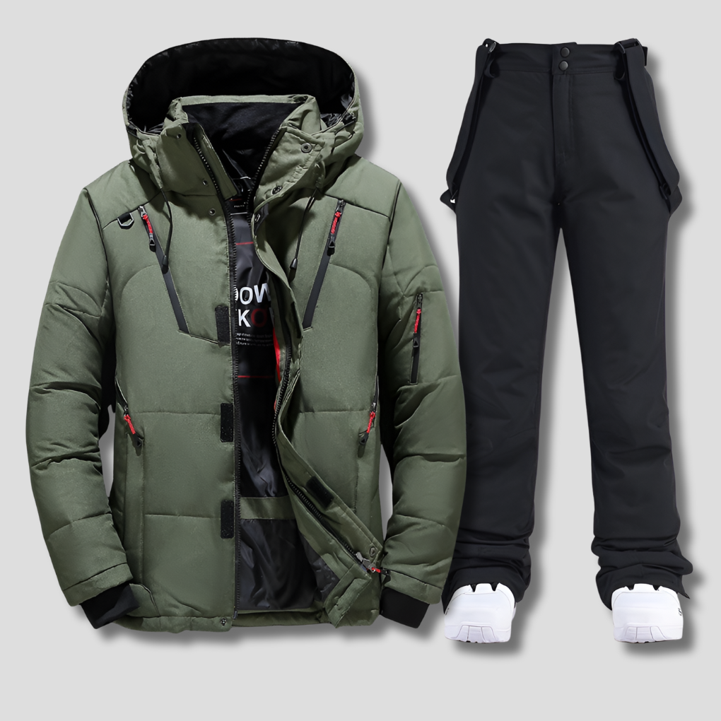 Men's Ski Suit, Weather Resistant Snowsuit