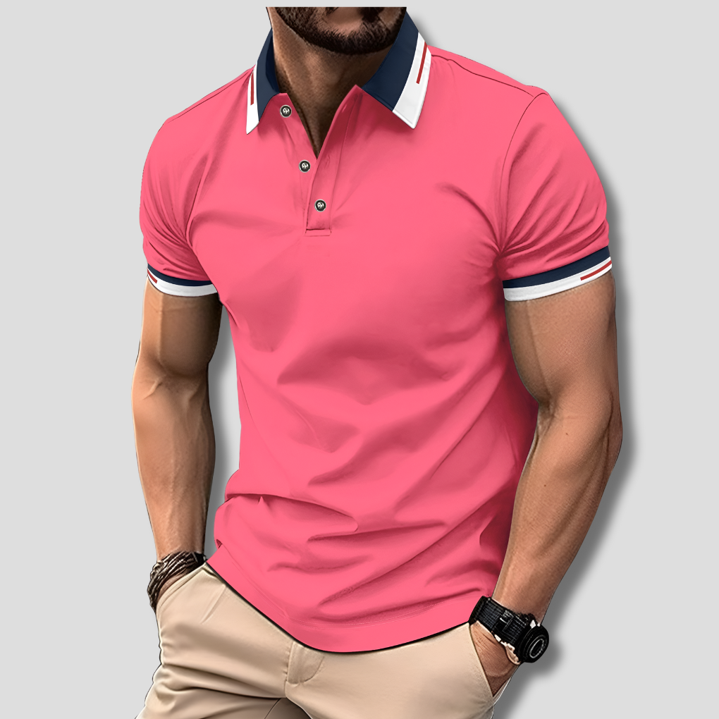 Men's Classic Polo Shirt, Comfortable Fit for Casual and Semi-Formal Wear