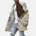 Men's Street Print Jacket - Casual Adjustable Zip-Up Coat