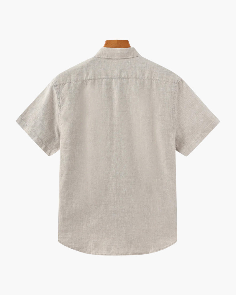 Men's Short Sleeve Button-Down Shirt with Chest Pocket, Casual Summer Shirt