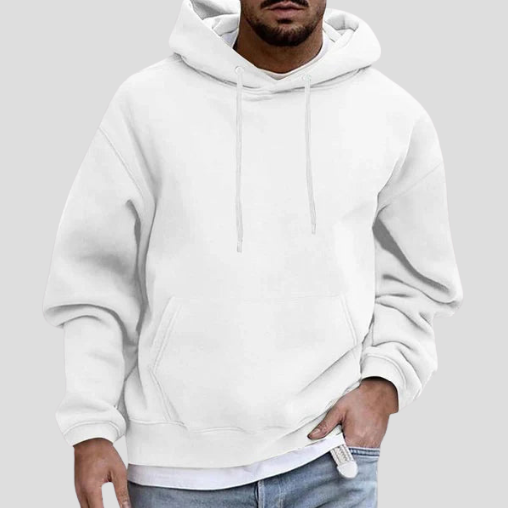 Men's Pullover Hoodie with Kangaroo Pockets - Knit Blend