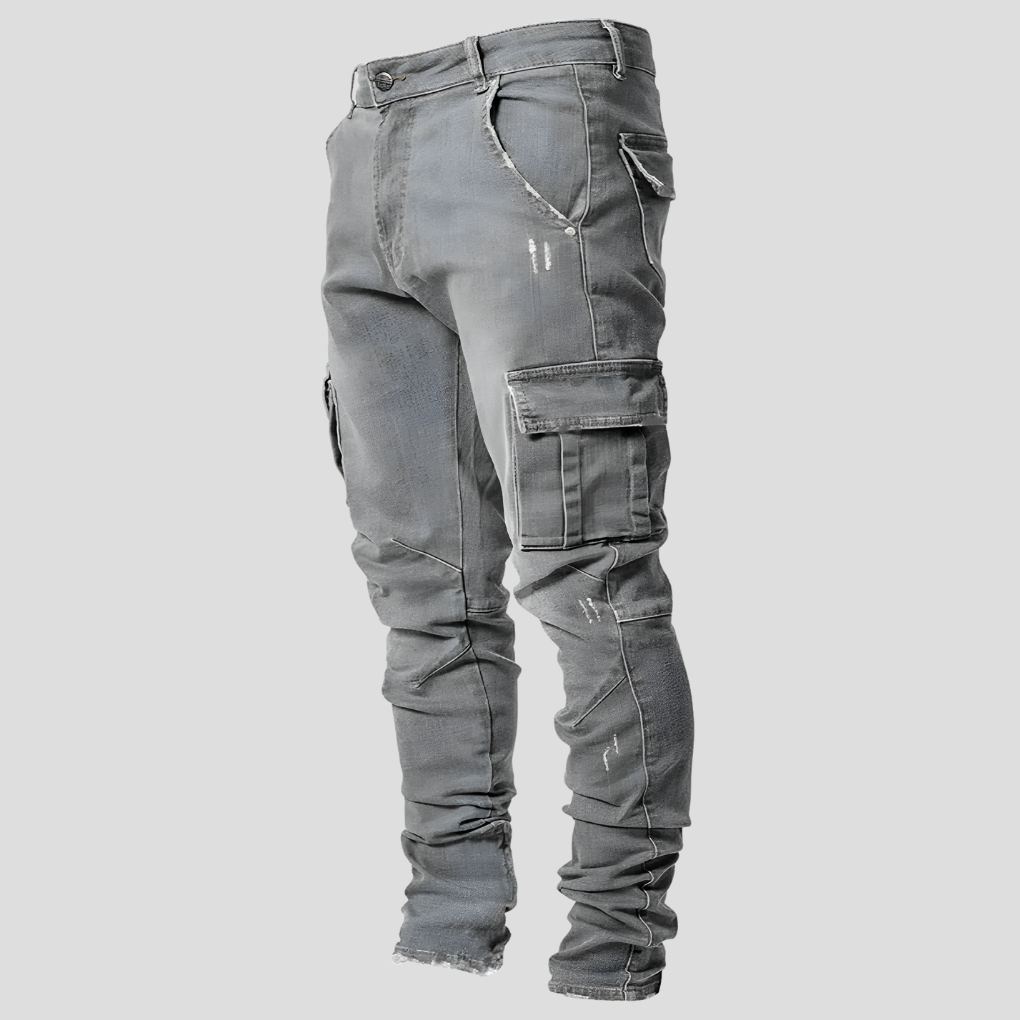 Men's Premium Stretch Jeans - Classic 5-Pocket Slim Fit Denim