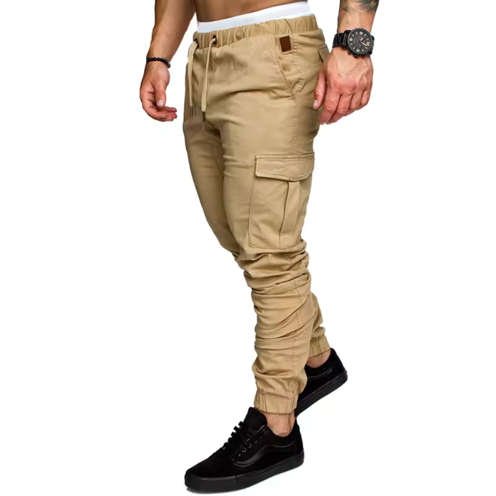 Men's Cargo Joggers, Multi Pocket Tapered Jogger Pants