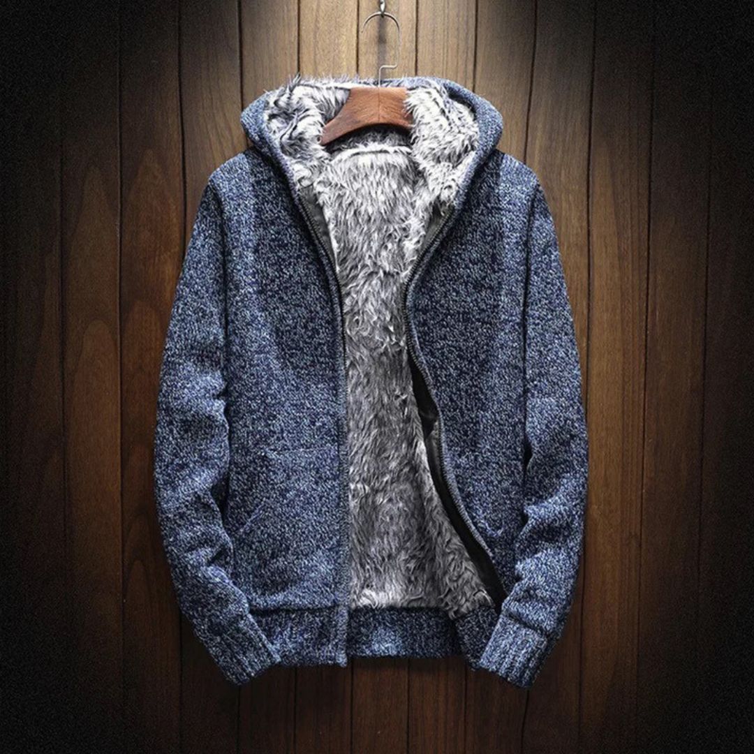 Thorton Ultra Soft Hoodie for Men - Fur-Lined Zip-Up Winter Hoodie