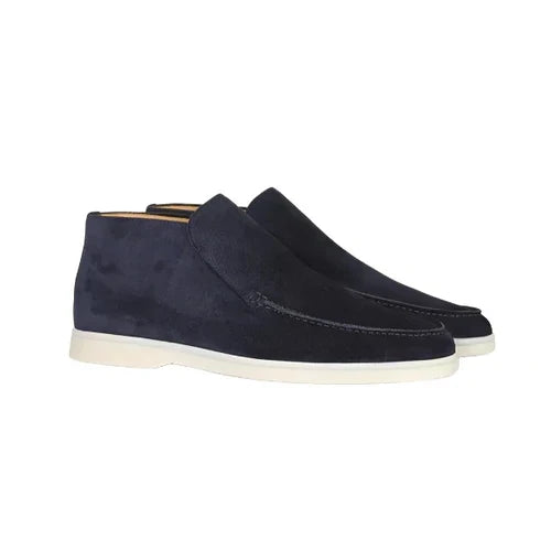 Men's Slip-On Loafers with Contrast Sole, Casual Everyday Shoes