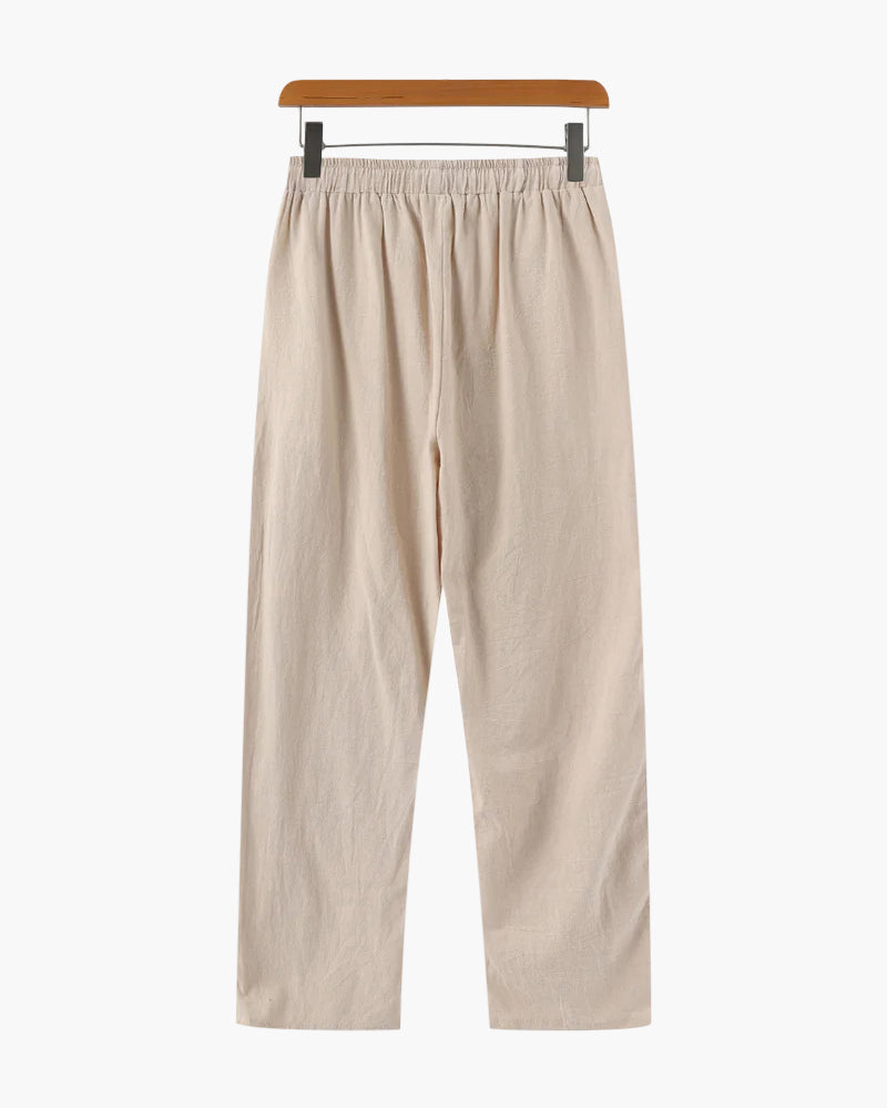 Men's Relaxed Fit Drawstring Pants - Lightweight Breathable Trousers