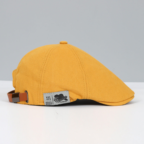 Men's Adjustable Beret - Classic Wool-Style Hat with Sun Protection