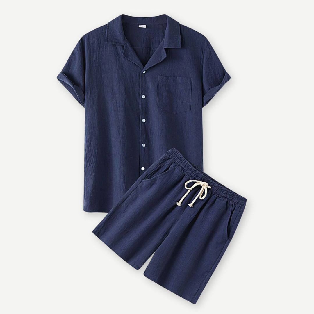 Relaxed Linen Set - Breathable Two-Piece Linen Outfit for Men