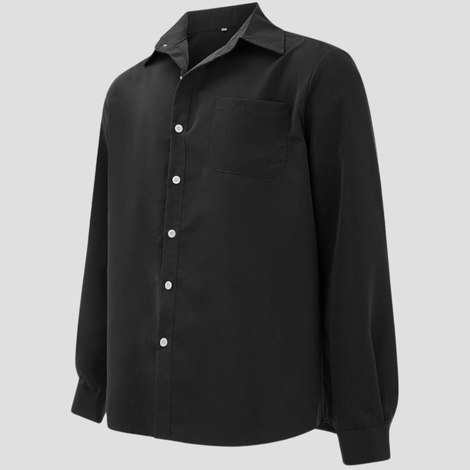 Men's Military-Style Button-Up Shirt - Breathable Casual Cotton Shirt