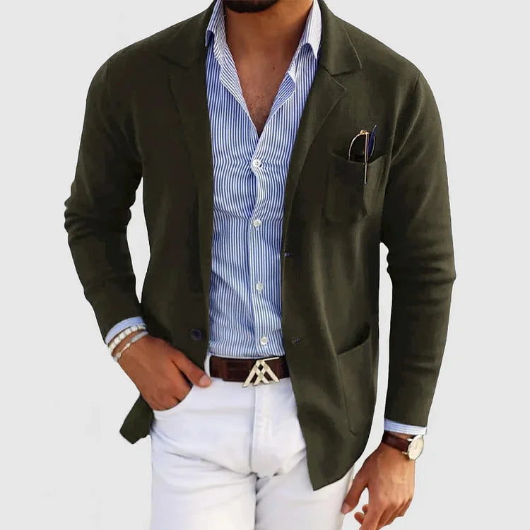 Men's Tailored Blazer | Two-Button Fitted Sport Coat