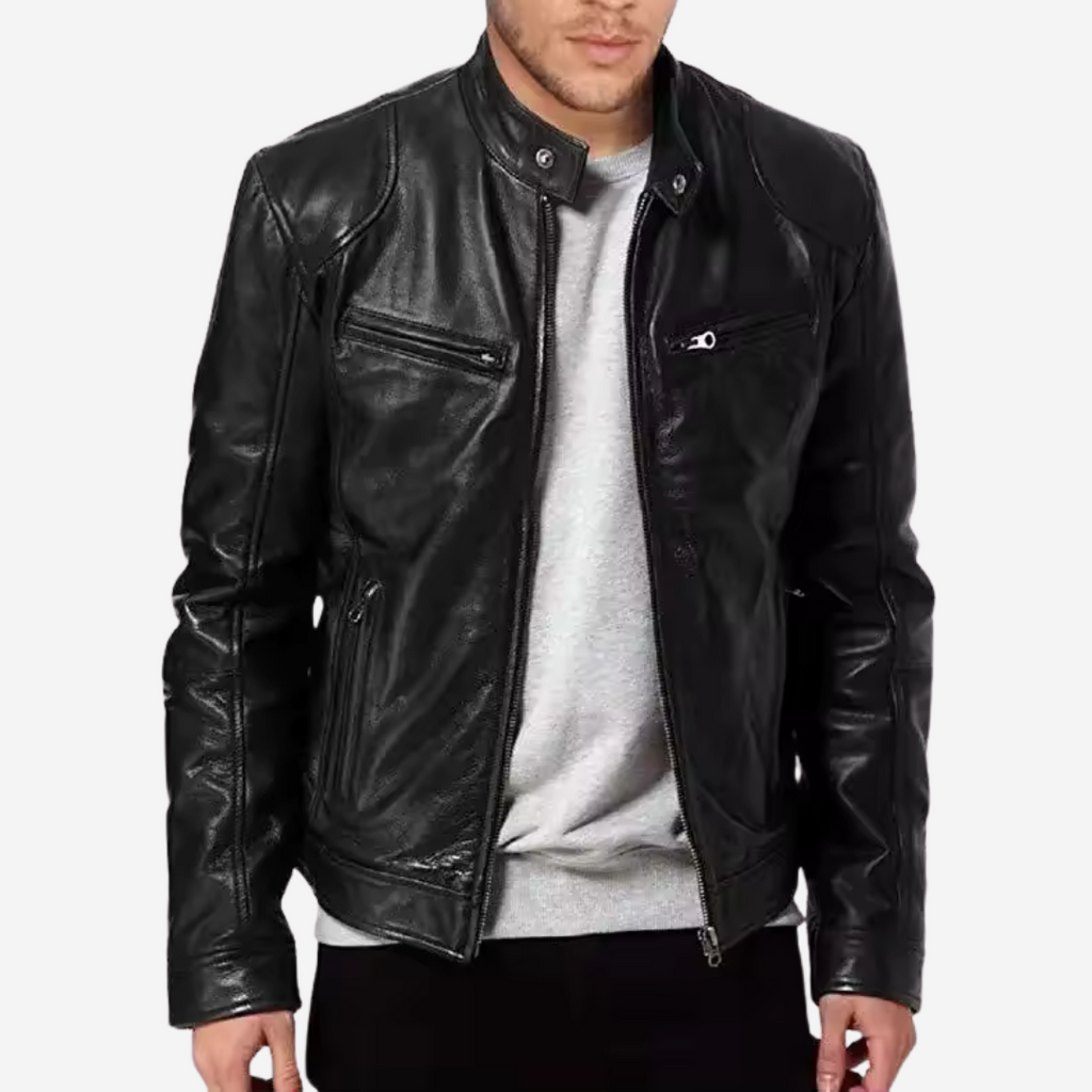 Men's Classic Leather Jacket | Timeless Moto-Style Outerwear