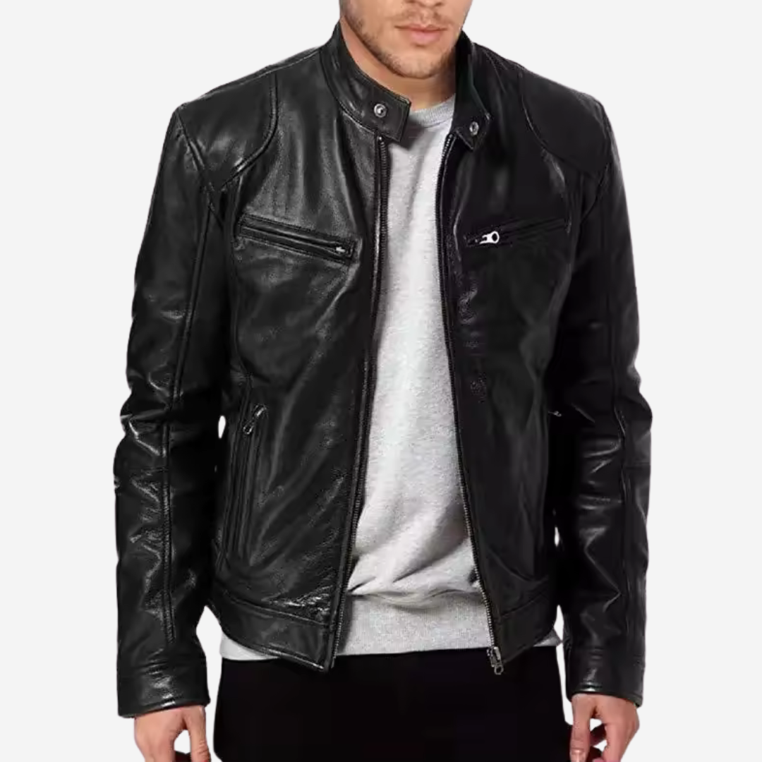 Men's Classic Leather Jacket | Timeless Moto-Style Outerwear