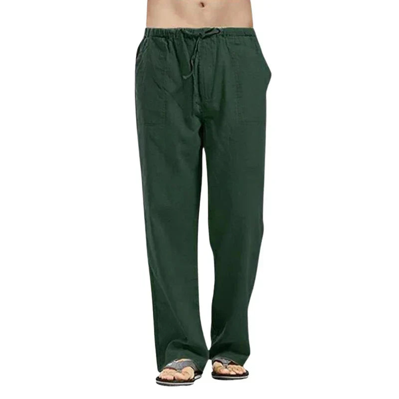 Men's Linen Pants, Oversized Fit, Breathable Summer Trousers