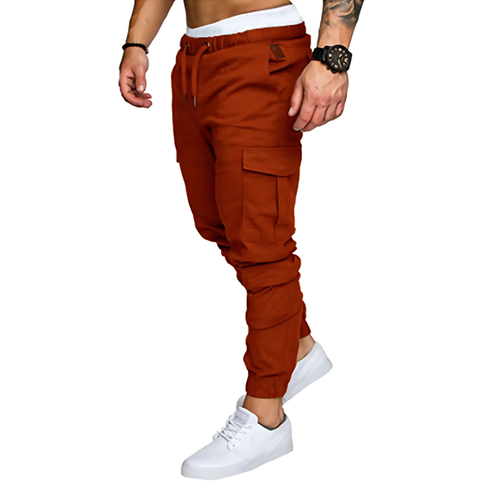 Men's Cargo Joggers, Multi Pocket Tapered Jogger Pants
