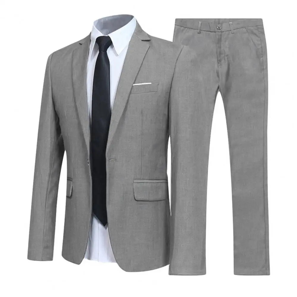 Men's Tailored Suit, Wrinkle-Resistant Fabric for Business & Formal Wear