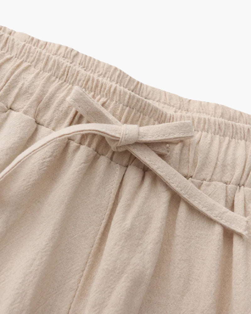 Men's Relaxed Fit Drawstring Pants - Lightweight Breathable Trousers
