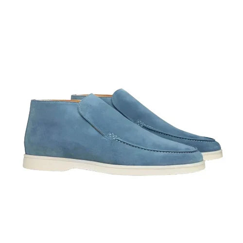 Men's Slip-On Loafers with Contrast Sole, Casual Everyday Shoes