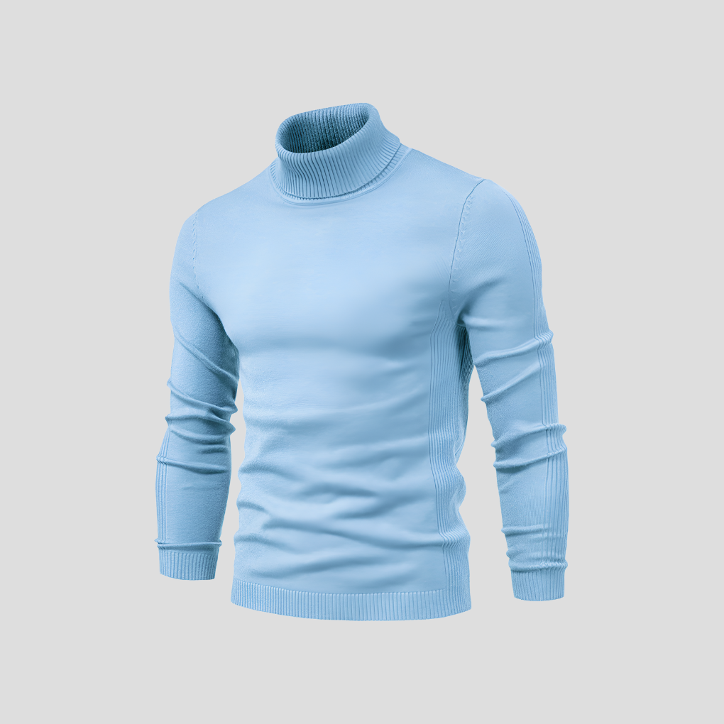 Men's Turtleneck Sweater - Soft Cotton, Casual to Formal Wear