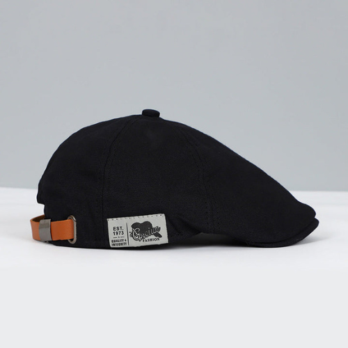 Men's Adjustable Beret - Classic Wool-Style Hat with Sun Protection