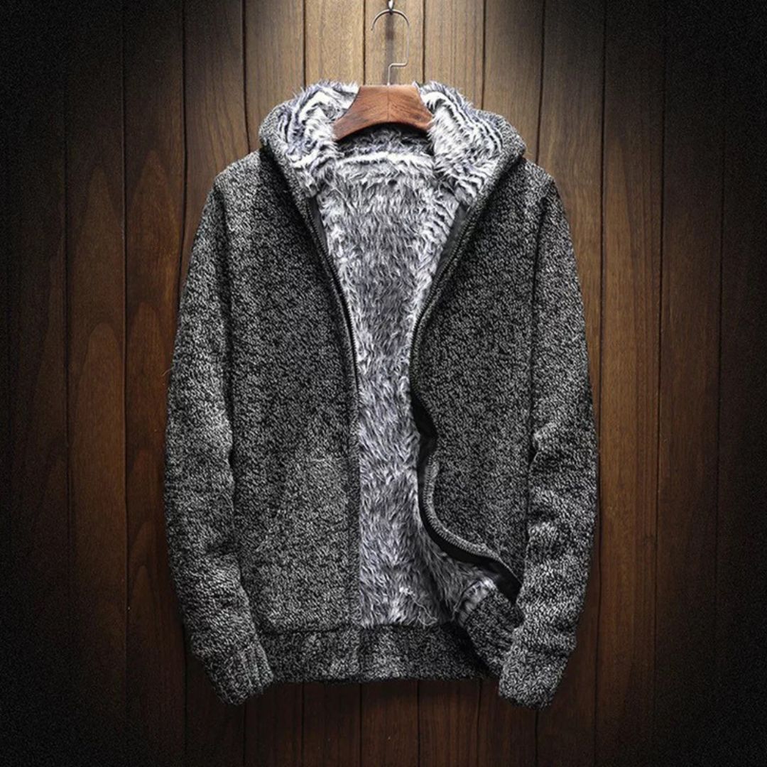Thorton Ultra Soft Hoodie for Men - Fur-Lined Zip-Up Winter Hoodie
