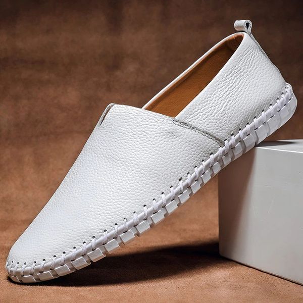 Men's Vintage Loafers with Hand-Stitched Sole, Premium Slip-On Shoes