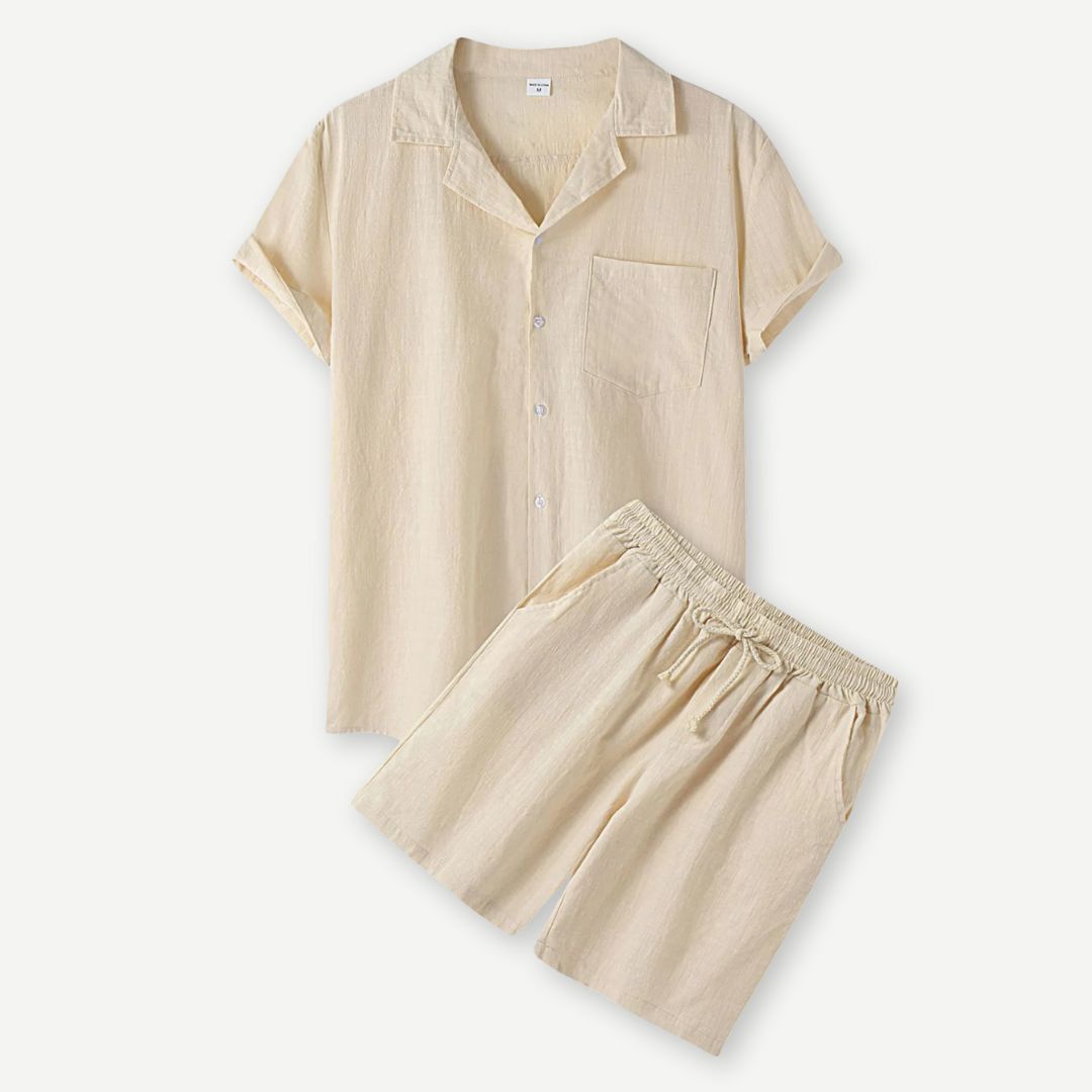 Relaxed Linen Set - Breathable Two-Piece Linen Outfit for Men