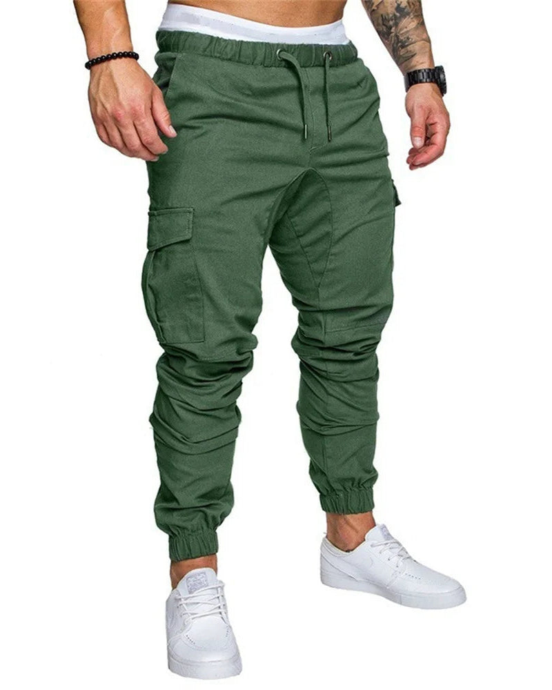 Men's Cargo Joggers, Multi Pocket Tapered Jogger Pants