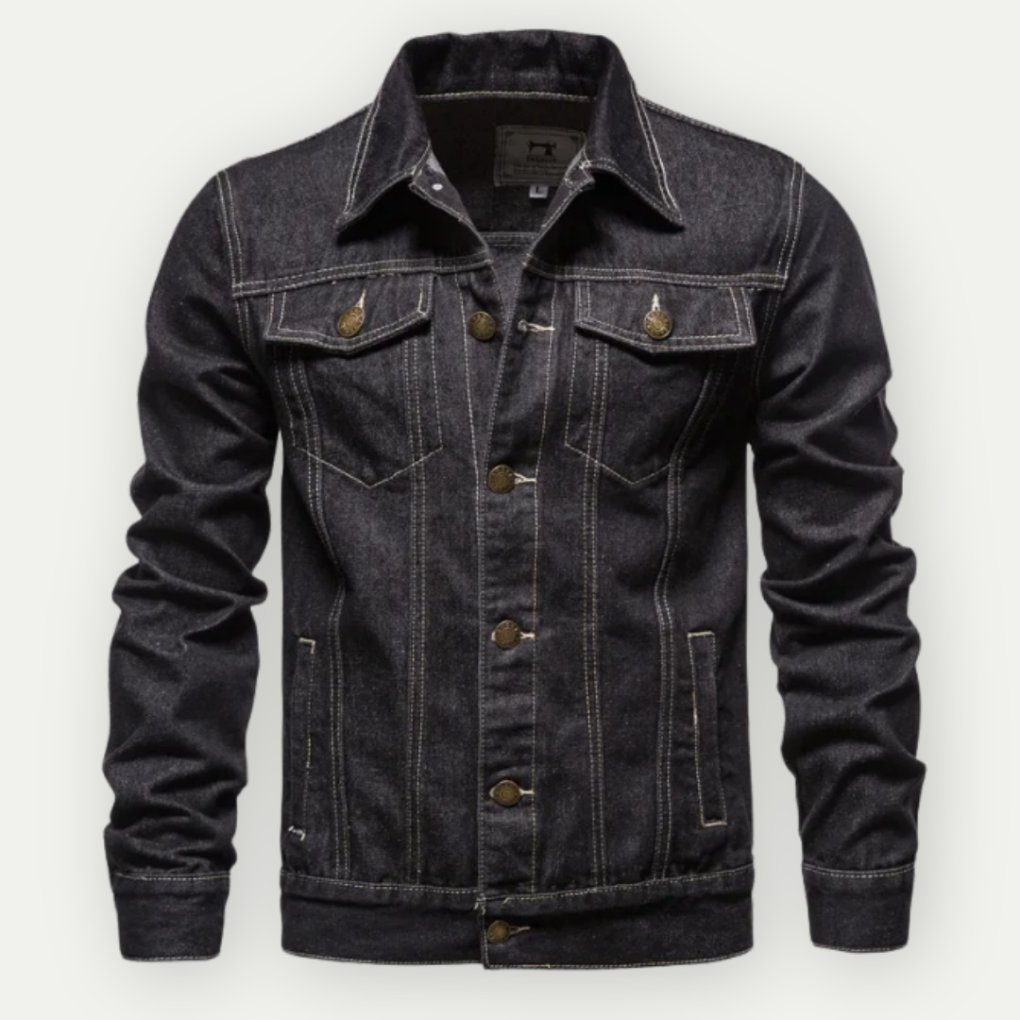 Men's Denim Trucker Jacket, Classic Cotton Denim Jacket for Everyday Wear