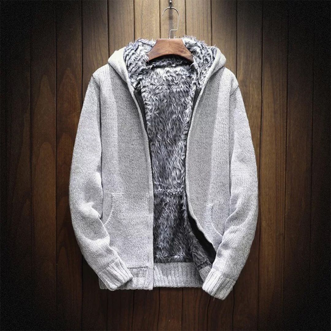 Thorton Ultra Soft Hoodie for Men - Fur-Lined Zip-Up Winter Hoodie
