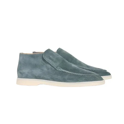 Men's Slip-On Loafers with Contrast Sole, Casual Everyday Shoes