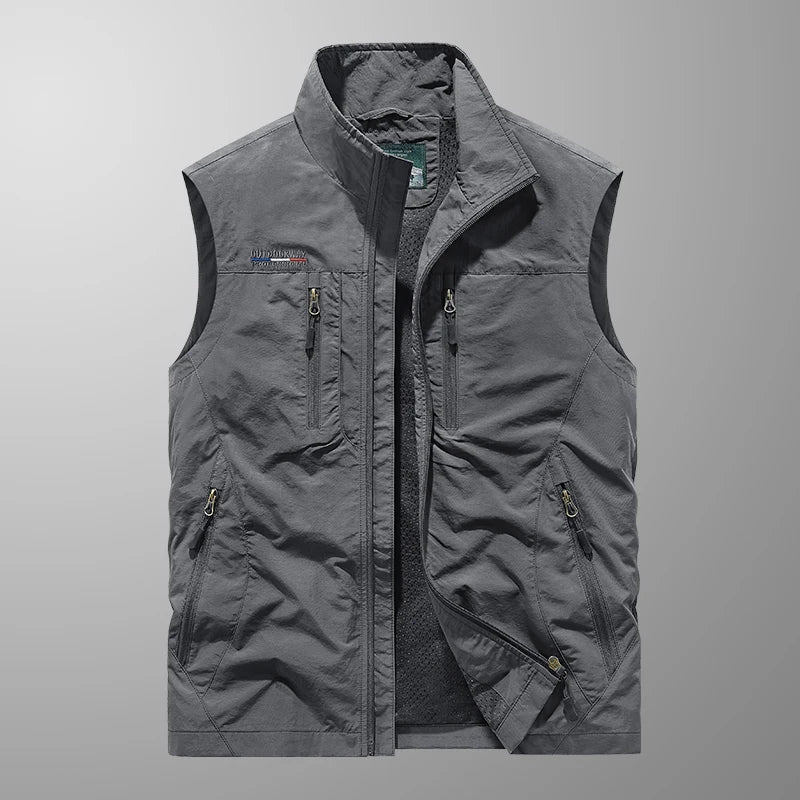 Men's Multi-Pocket Fishing Vest - Breathable Lightweight Outdoor Vest