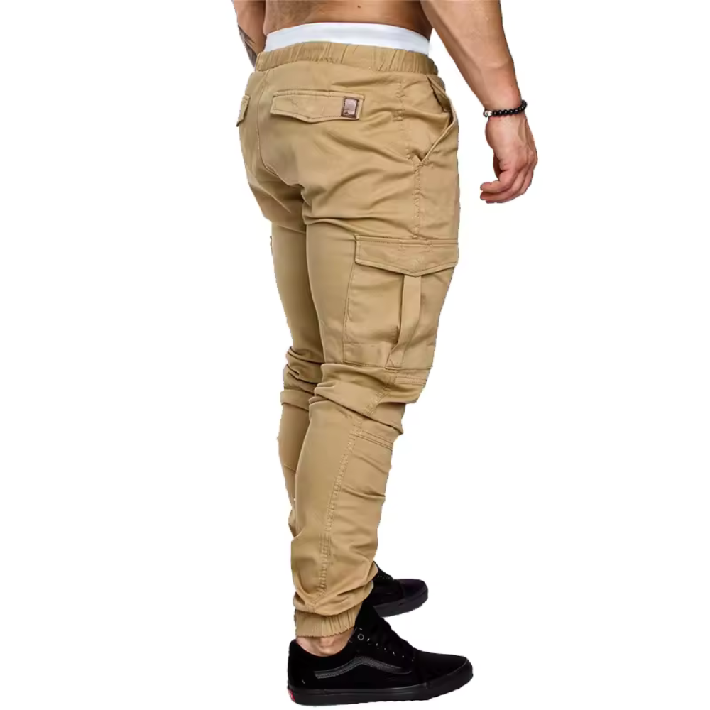 Men's Cargo Joggers, Multi Pocket Tapered Jogger Pants