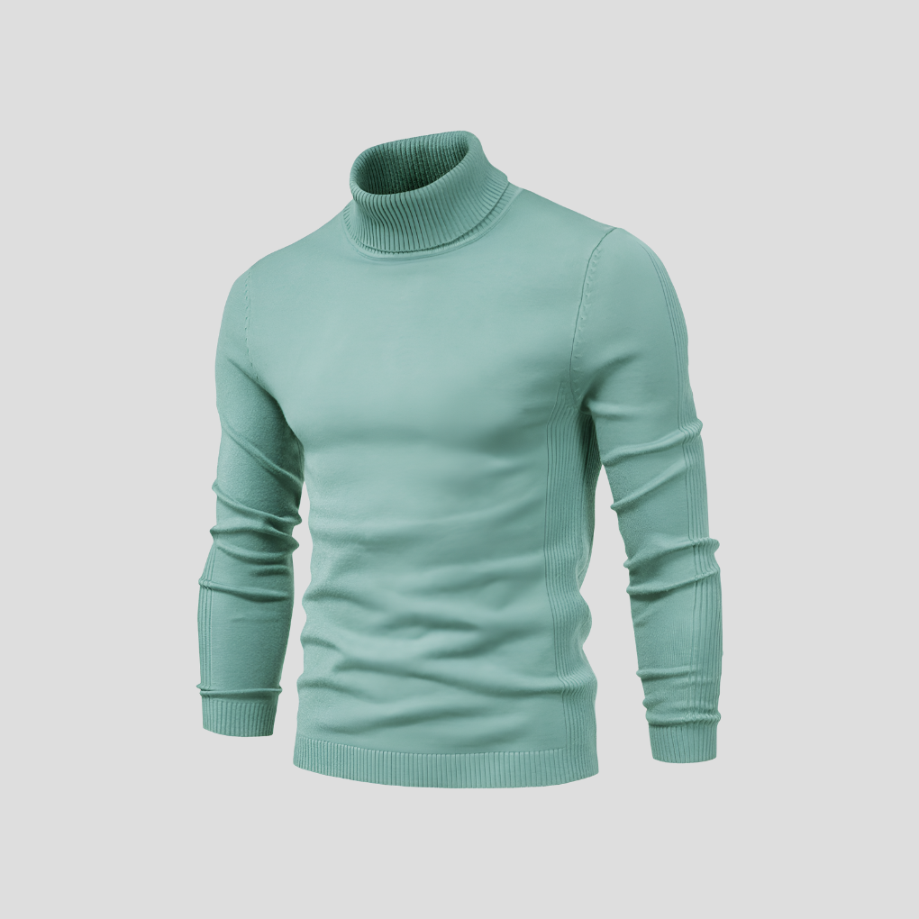 Men's Turtleneck Sweater - Soft Cotton, Casual to Formal Wear