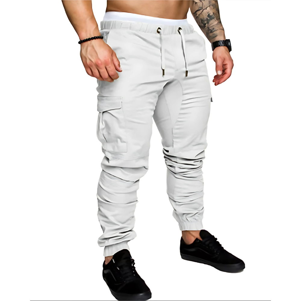 Men's Cargo Joggers, Multi Pocket Tapered Jogger Pants