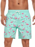 Men's Swim Trunks with Drawstring Waist, Mid-Thigh Quick-Dry Board Shorts