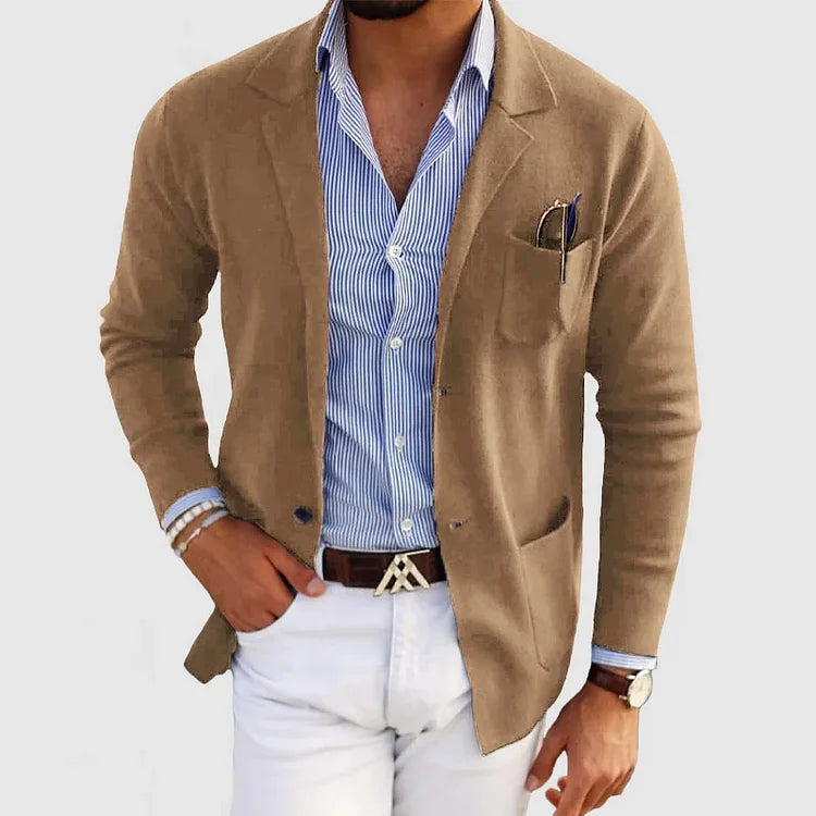 Men's Tailored Blazer | Two-Button Fitted Sport Coat