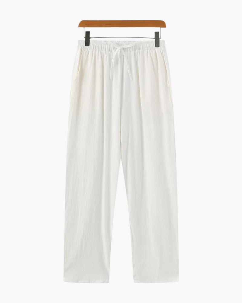 Men's Relaxed Fit Drawstring Pants - Lightweight Breathable Trousers