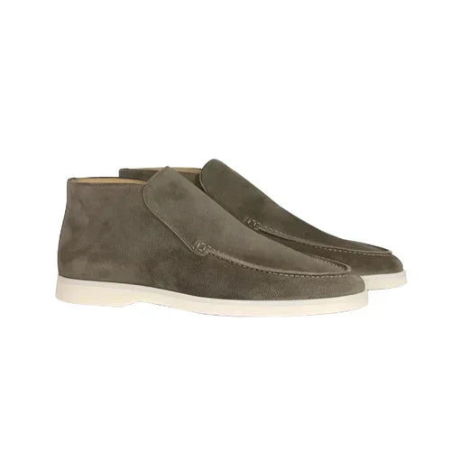 Men's Slip-On Loafers with Contrast Sole, Casual Everyday Shoes