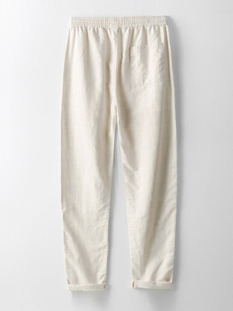 Men's Linen Two-Piece Summer Set - Shirt and Trousers