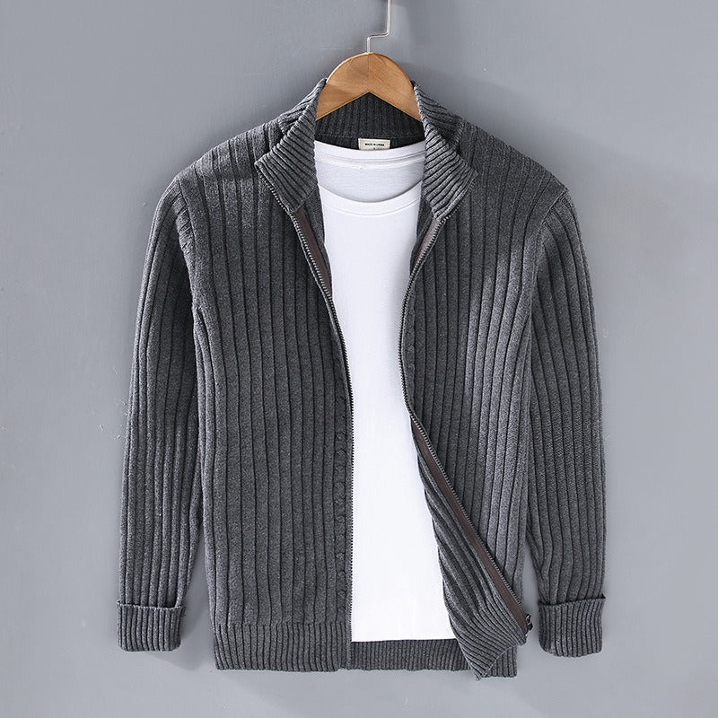 Lorenzo Cotton Cardigan for Men - Hand-Knit Artisan Cardigan