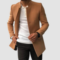 Men's Long Overcoat | Single-Breasted Classic Winter Coat