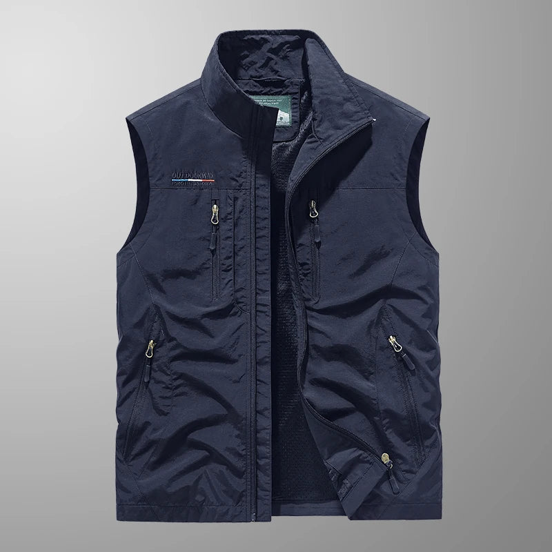 Men's Multi-Pocket Fishing Vest - Breathable Lightweight Outdoor Vest