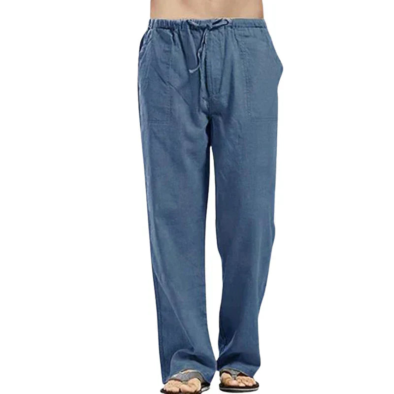 Men's Linen Pants, Oversized Fit, Breathable Summer Trousers