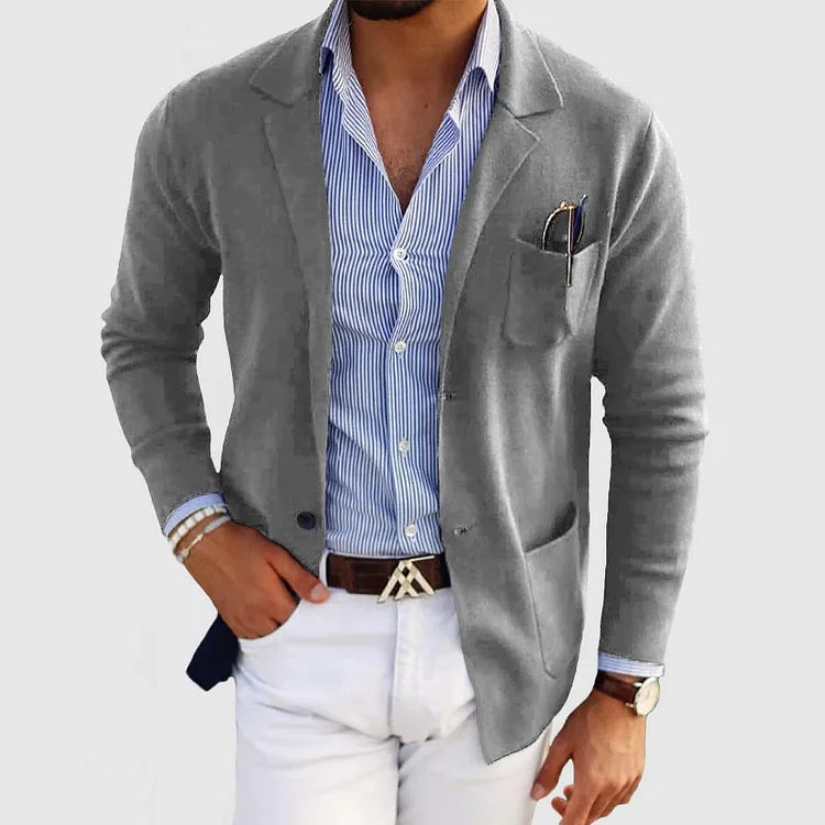 Men's Tailored Blazer | Two-Button Fitted Sport Coat