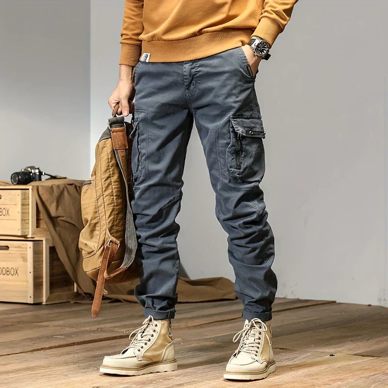 Men's Cargo Joggers, Cotton Streetwear Jogger Pants