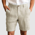 Men's Cotton Linen Casual Shorts, Breathable Summer Shorts