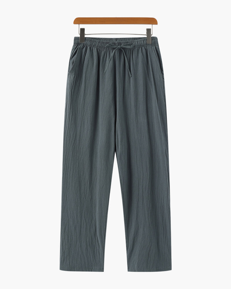 Men's Relaxed Fit Drawstring Pants - Lightweight Breathable Trousers